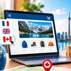 Illustration de la localisation d'un site web pour le marché canadien