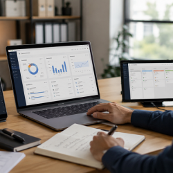 entrepreneur avec outils vente b2b