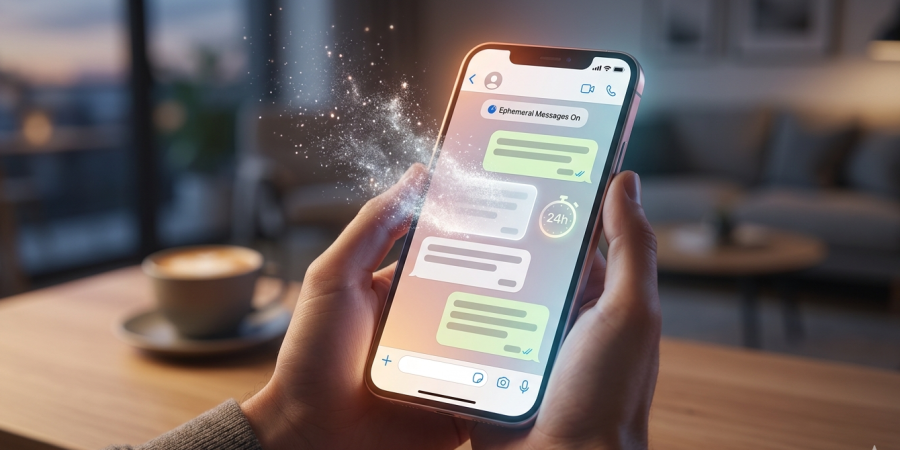 Activation des messages éphémères sur WhatsApp dans les paramètres d'une discussion