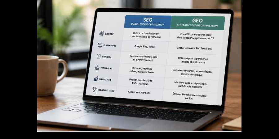 Différences entre GEO et SEO