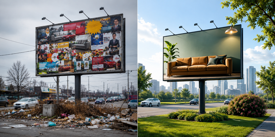 Les erreurs qui rendent un panneau publicitaire invisible