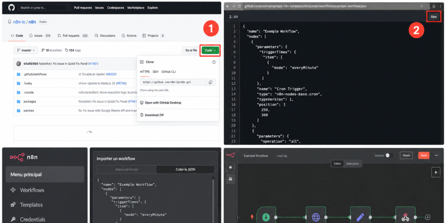 n8n sur GitHub