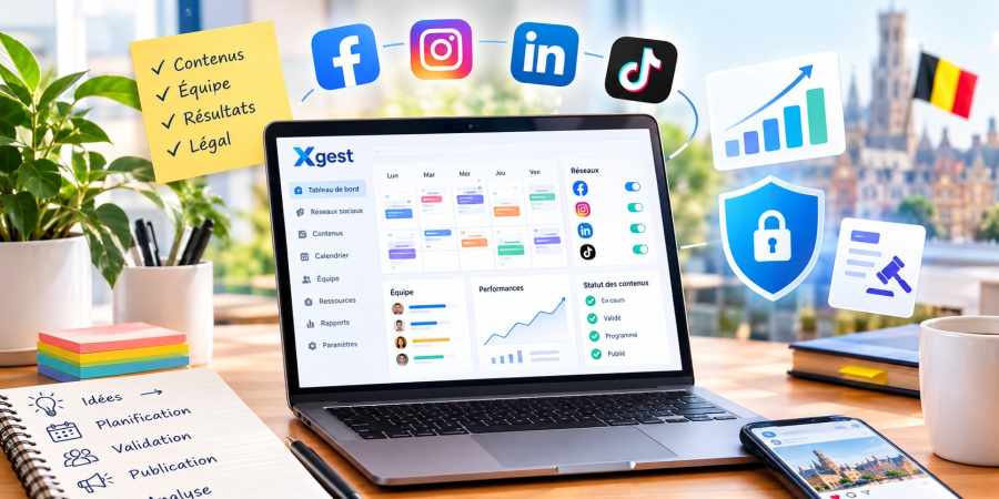Tableau de bord Xgest pour gérer plusieurs réseaux sociaux
