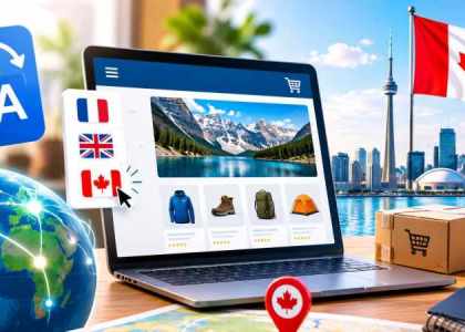 Illustration de la localisation d'un site web pour le marché canadien
