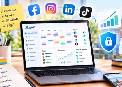 Tableau de bord Xgest pour gérer plusieurs réseaux sociaux