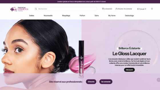 Passion Cosmetics Paris – E-commerce B2B avec Prestashop