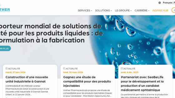 Unither Pharmaceuticals – Site corporate international en Wordpress